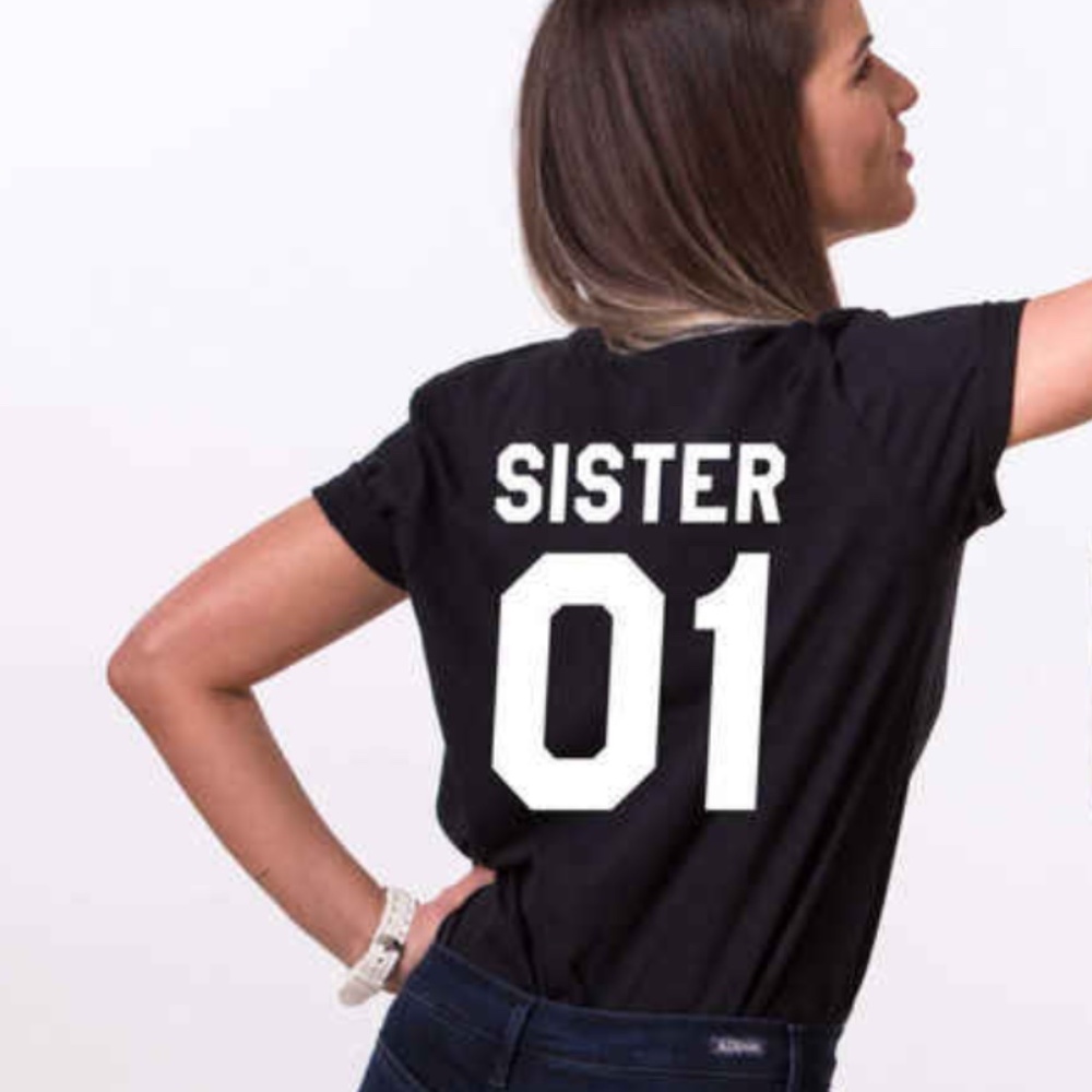 Women Fashion Summer Best Friends T shirt SISTER 1